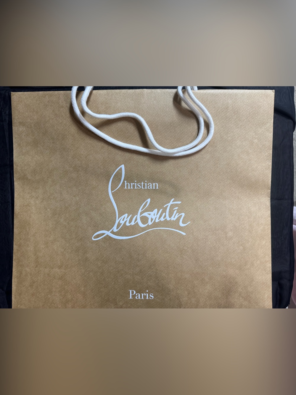 Christian Louboutin 💯% Authentic Iconic Shopping/Gift Bag w/ White rope handles.